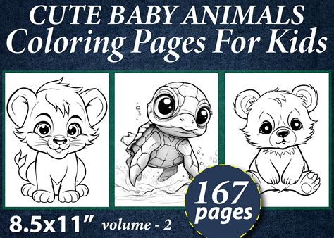 Free Coloring Pages Cute Baby Animals