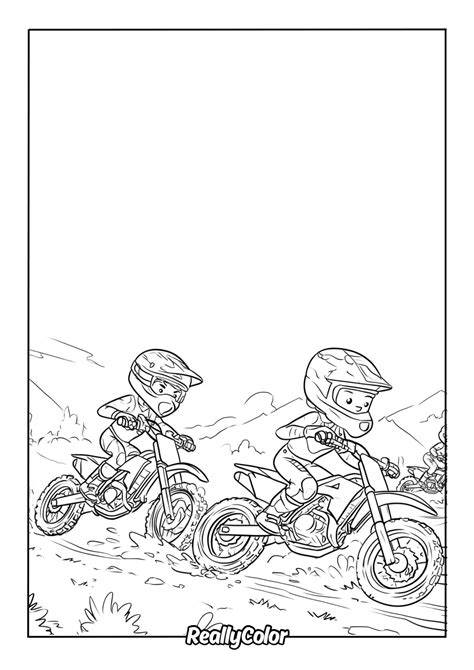 Free Coloring Pages Dirt Bikes
