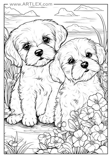 Free Coloring Pages Dogs