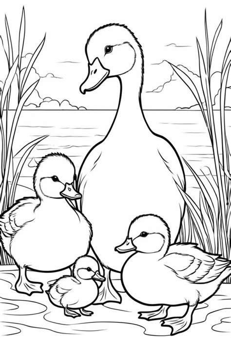 Free Coloring Pages Ducks