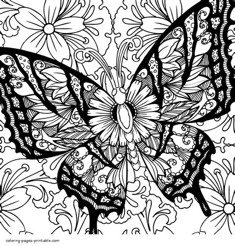 Free Coloring Pages For Adults Butterfly