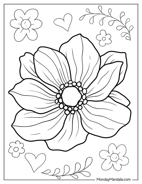 Free Coloring Pages For Girls Flowers