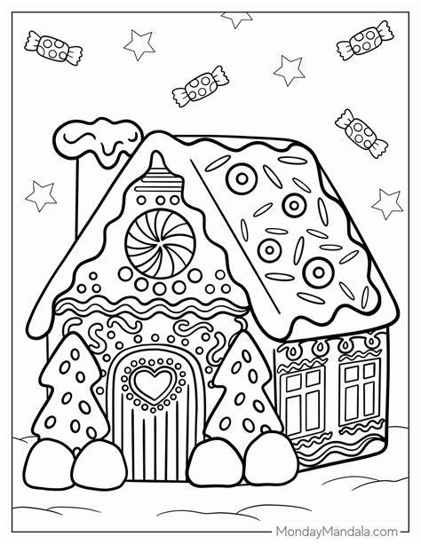 Free Coloring Pages Gingerbread House