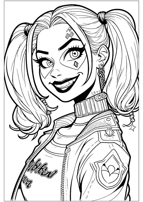 Free Coloring Pages Harley Quinn