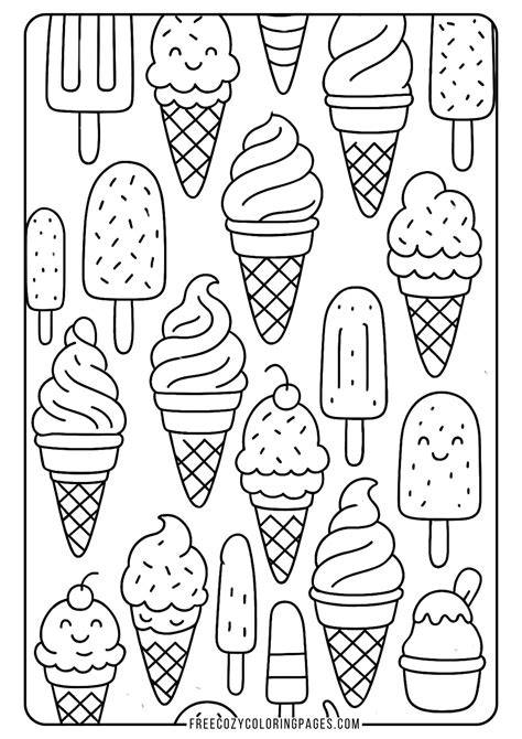 Free Coloring Pages Ice Cream
