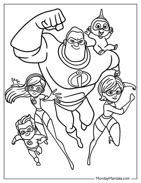 Free Coloring Pages Incredibles 2