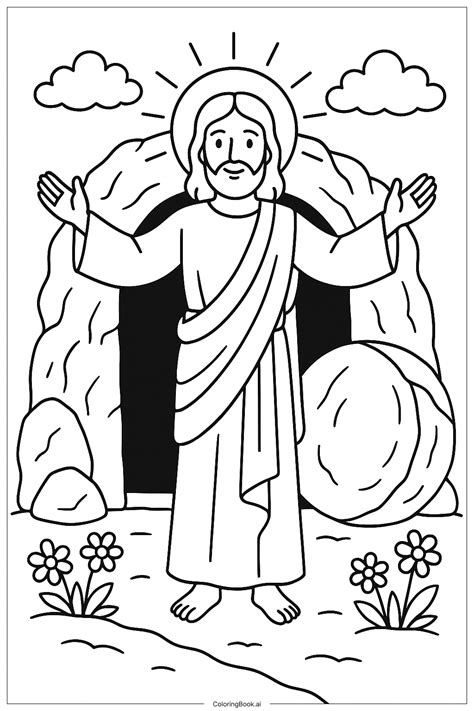 Free Coloring Pages Jesus Resurrection