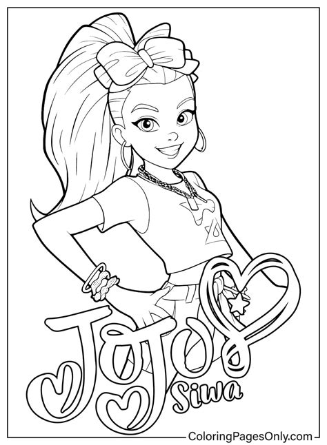 Free Coloring Pages Jojo Siwa