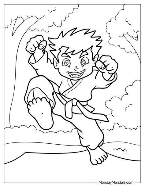 Free Coloring Pages Karate