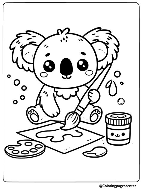 Free Coloring Pages Koala