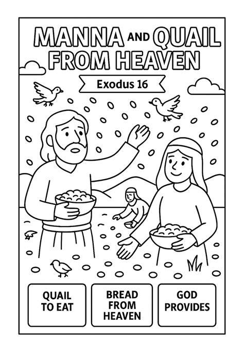 Free Coloring Pages Manna And Quail