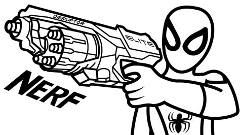 Free Coloring Pages Nerf Guns