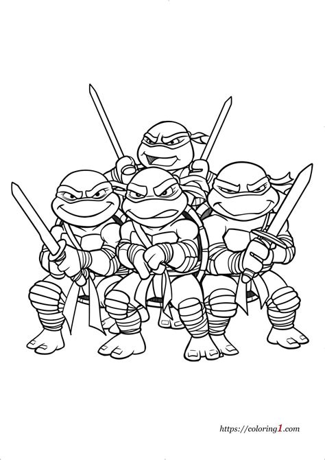 Free Coloring Pages Ninja Turtles