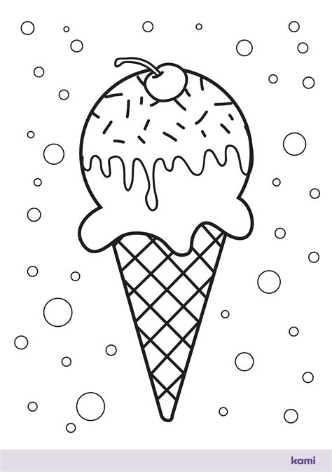 Free Coloring Pages Of Ice Cream