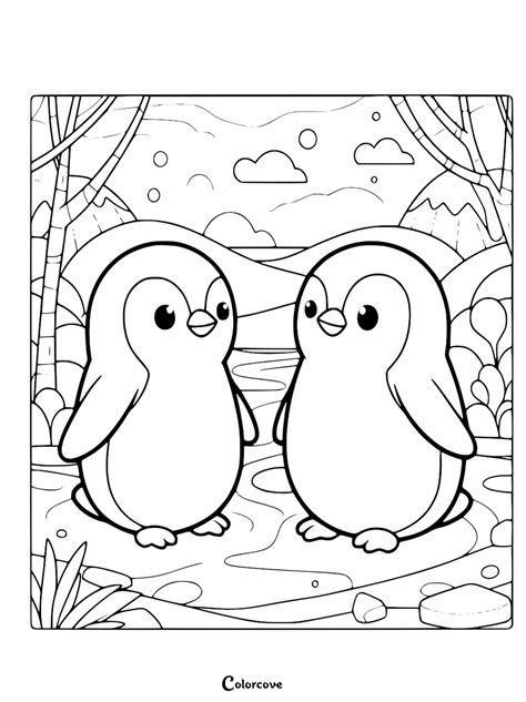 Free Coloring Pages Of Penguins