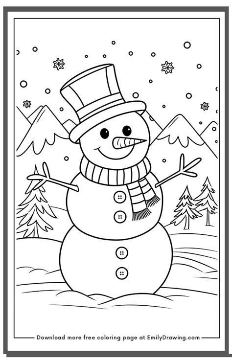 Free Coloring Pages Of Snowman