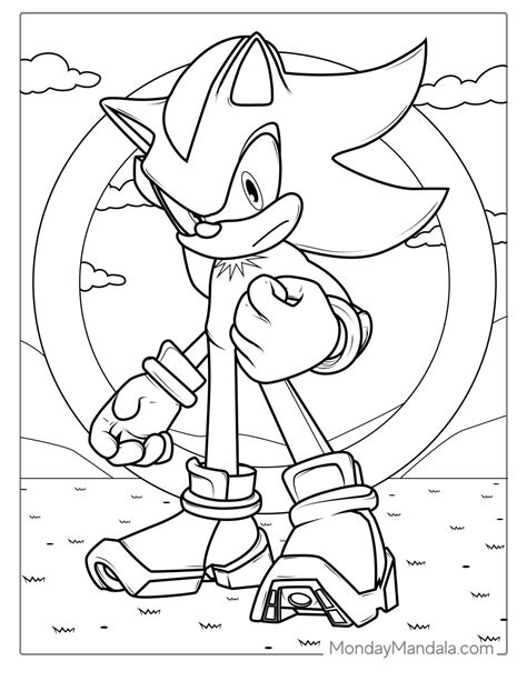 Free Coloring Pages Of Sonic
