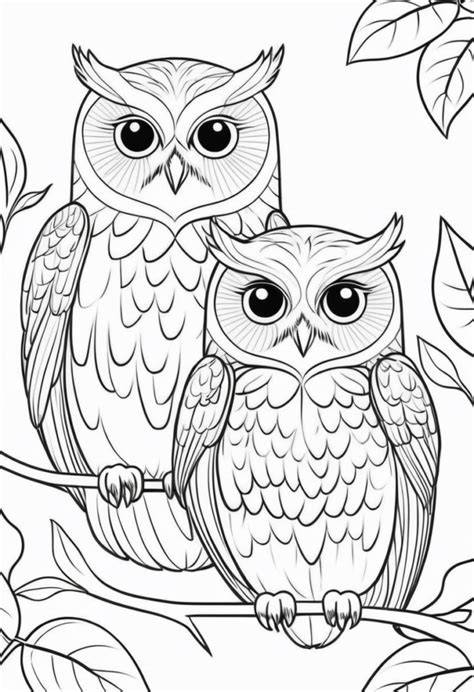 Free Coloring Pages Owls