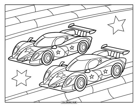 Free Coloring Pages Race Cars