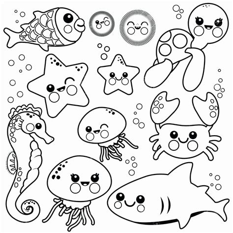 Free Coloring Pages Sea Creatures