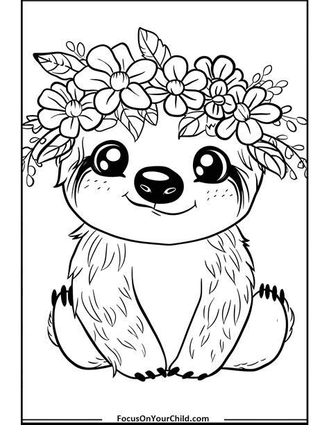 Free Coloring Pages Sloth