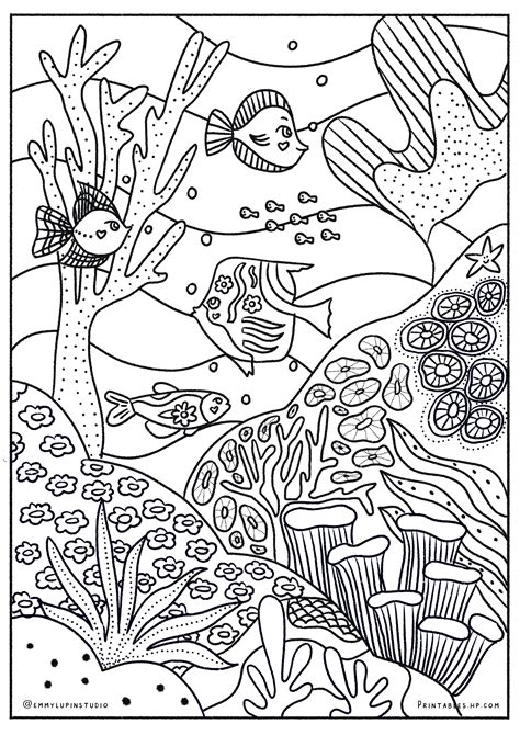Free Coloring Pages Under The Sea