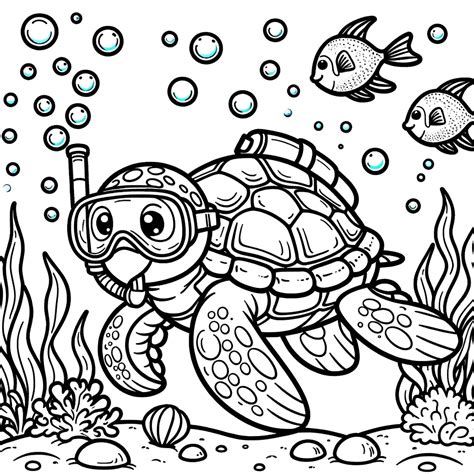 Free Coloring Pages Underwater Animals