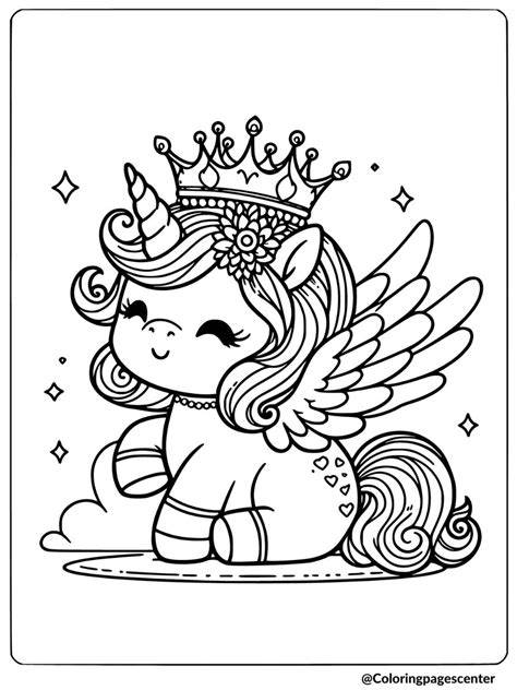 Free Coloring Pages Unicorn With Wings
