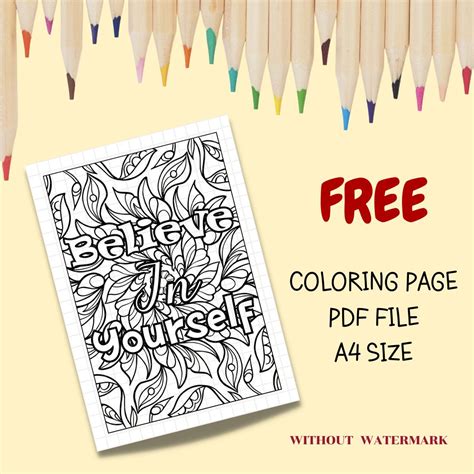 Download Free Coloring Quote Files For Crafts