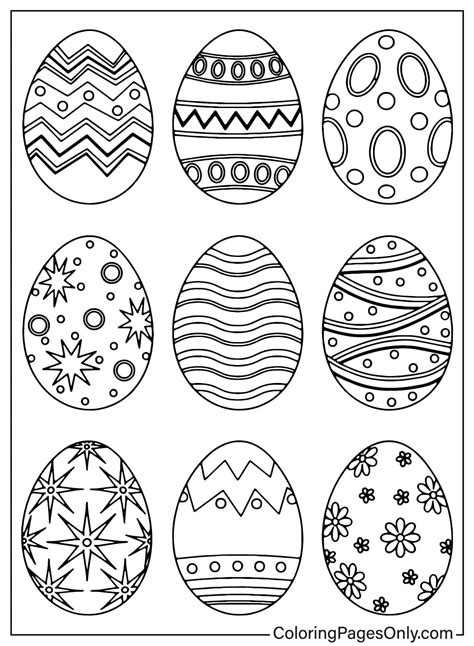 Download Free Coloring easter eggs printable notebook. Commercial Use DXF Files