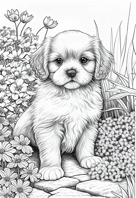 Download Free Coloring pages. Dogs Files Free PSD Mockups