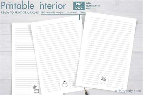 Download Free Coloring succulent plants KDP notebook. for Cricut Machine