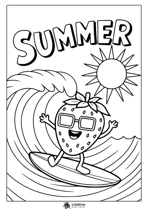 Free Colouring Pages Summer Coloring Pages On Set Gallery