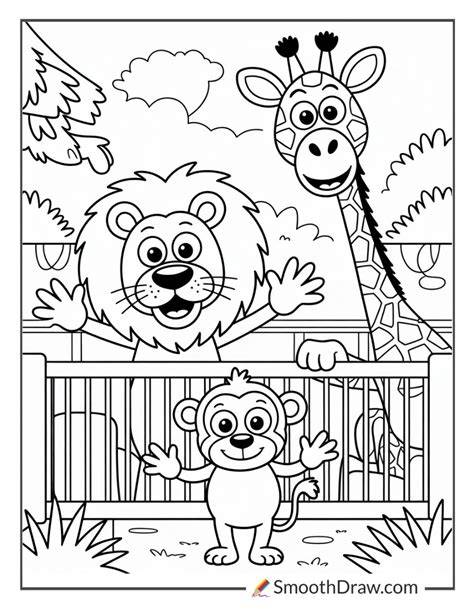 Free Colouring Pages Zoo Animals