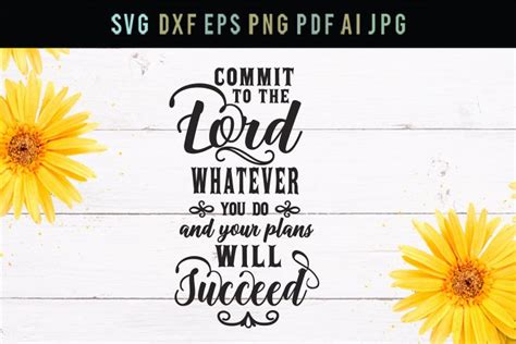 Download Free Commit to the Lord Commercial Use DXF Files