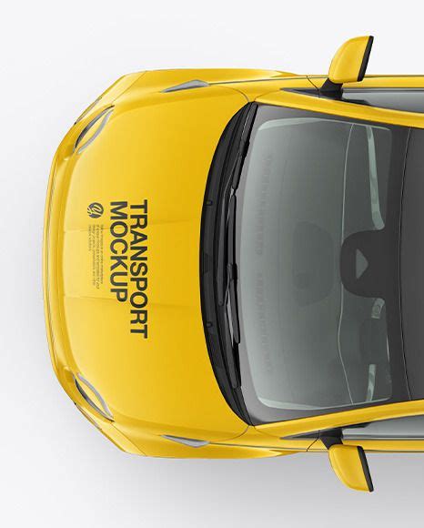 Download Free Compact Car Mockup - Top View PSD Yellowimages
