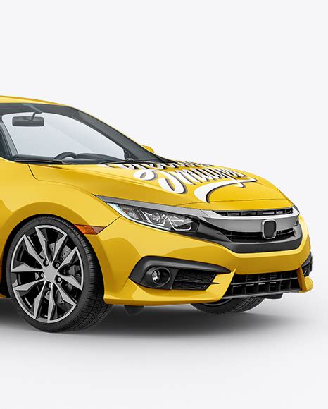 Download Free Compact Coupe Car Mockup - Half Side View PSD Generator