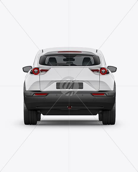 Download Free Compact Crossover SUV Mockup - Back View PSD Generator