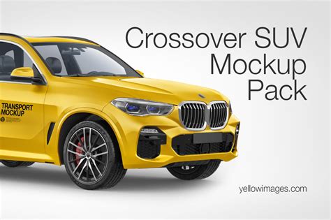 Download Free Compact Crossover SUV Mockup - Front View PSD Generator Yellowimages