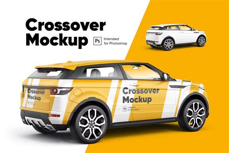 Download Free Compact Crossover SUV Mockup - Front View PSD TIFF Files Free PSD Mockups