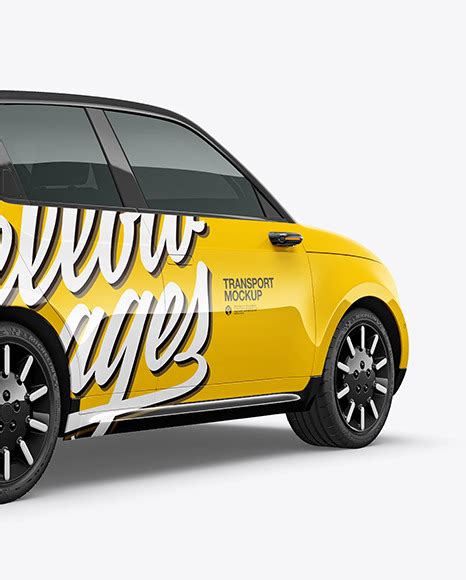 Download Free Compact Electric Car Mockup - Half Side View PSD TIFF Files PSD Files