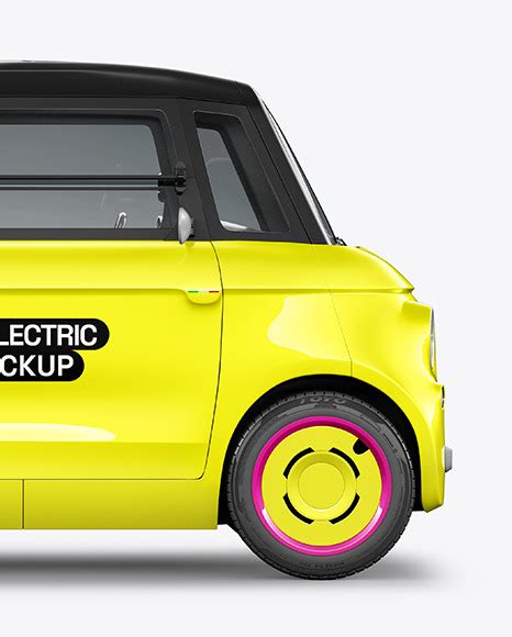 Download Free Compact Electric Car Mockup - Side View PSD Object Mockups Free PSD Mockups