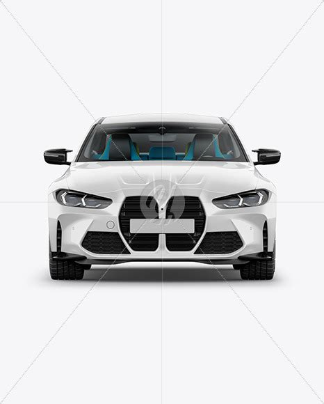 Download Free Compact Executive Car - Front View PSD for Branding