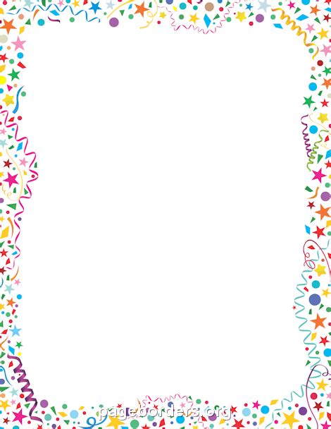 Download Free Confetti Borders Confetti Background Printable