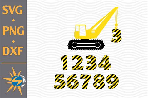 Download Free Construction Birthday SVG, PNG, DXF Digital Files Include DXF Files