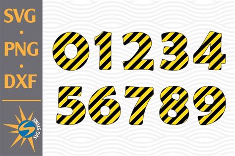 Download Free Construction Numbers SVG, PNG, DXF Digital Files Include For Cricut