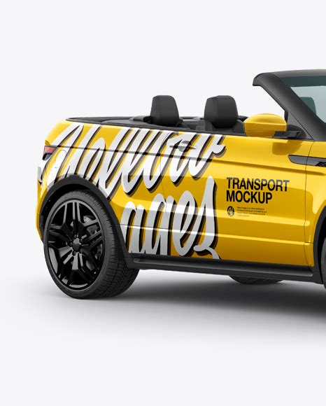 Download Free Convertible Crossover Mockup - Half Side View PSD Generator