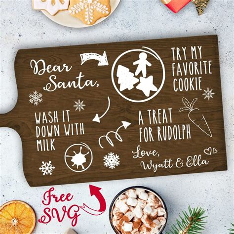 Download Free Cookies For Santa SVG Files For Crafts