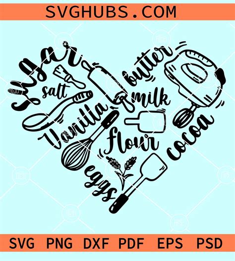 Download Free Cooking With Love SVG Cut Files