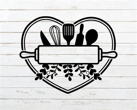 Download Free Cooking With Love SVG for Cricut Machine